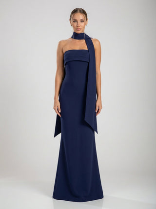 Velina Noir Valeria Gown in navy blue – gown product photo