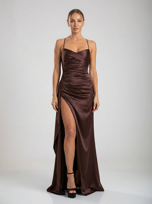 Valoria Gown – Plum Brown