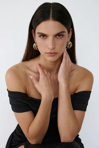 Marceline Slit Gown – Black