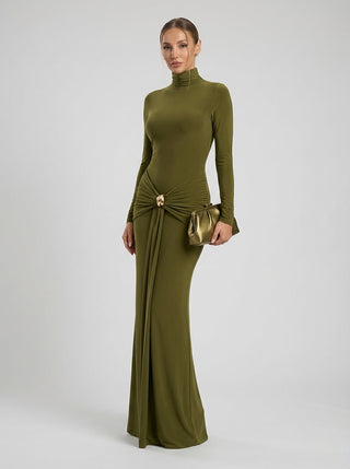 Camila Gown – Olive Green