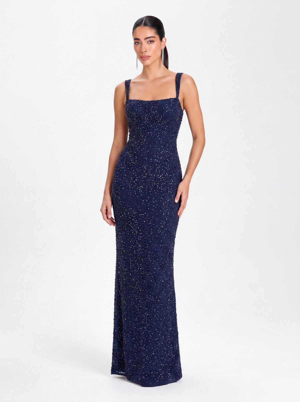 Velina Noir Alessia Gown in midnight navy – gown product photo