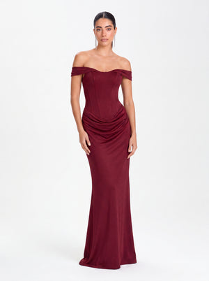 Virenza Gown – Cherry Red