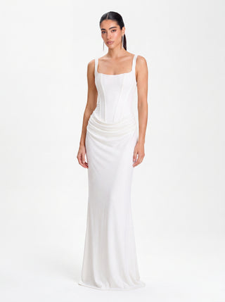 Nocturne Corset Gown – White