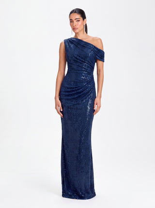 Velina Noir Aurex Gown in navy blue – gown product photo