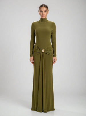 Camila Gown – Olive Green