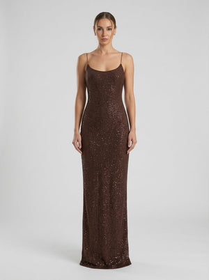Nova Dress – Chocolate Bronze