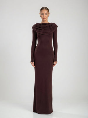 Noctra Gown – Coffee Brown