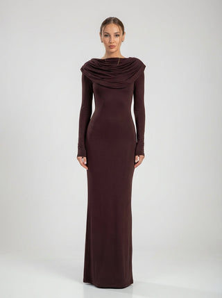 Noctra Gown – Coffee Brown
