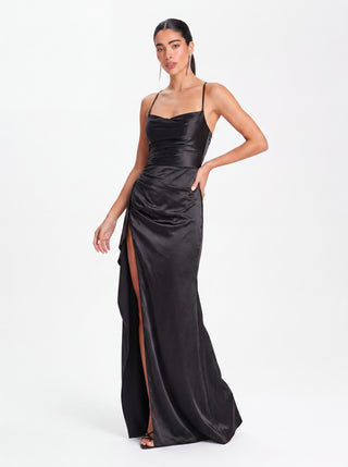 Velina Noir Valoria Gown in black – gown product photo