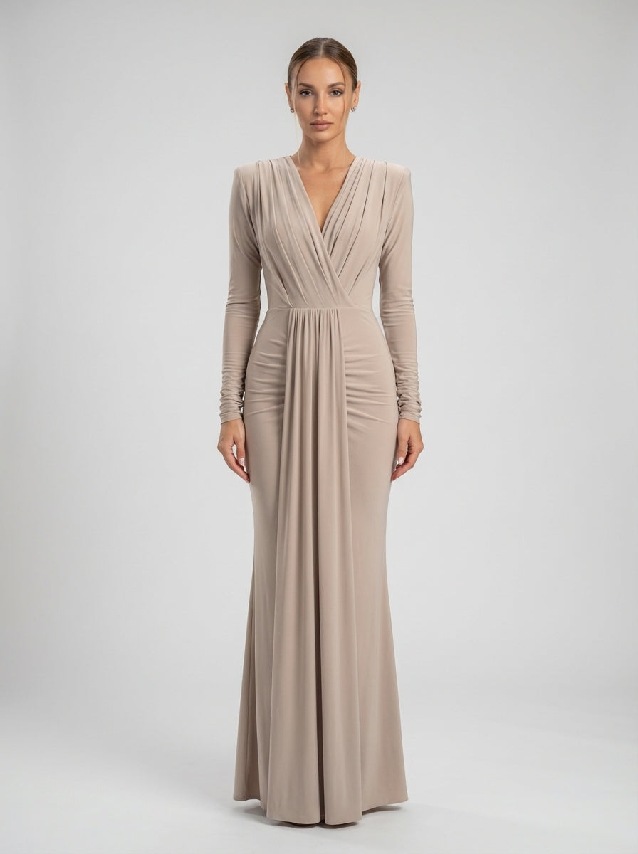 Larissa Gown – Sand Beige