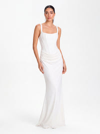 Nocturne Corset Gown – White