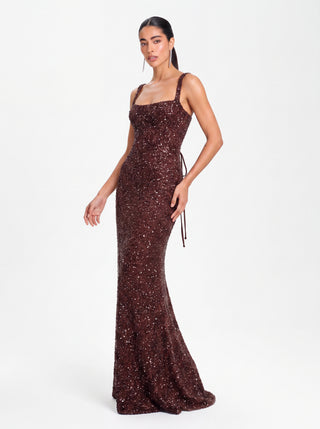 Alessia Gown – Plum Brown