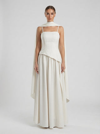 Velina Noir Seraphine Gown in ivory – gown product photo