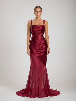 Velina Noir Eliza Gown in burgundy – gown product photo