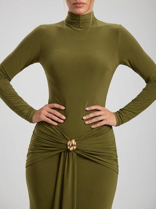 Camila Gown – Olive Green