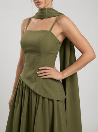 Seraphine Gown – Olive Green
