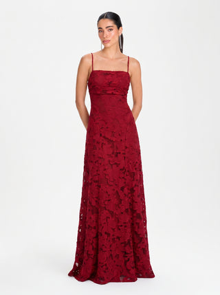 Roselle Gown – Bordeaux Velvet