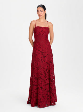 Roselle Gown – Bordeaux Velvet