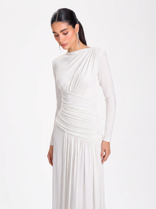 Amara Draped Gown – Ivory