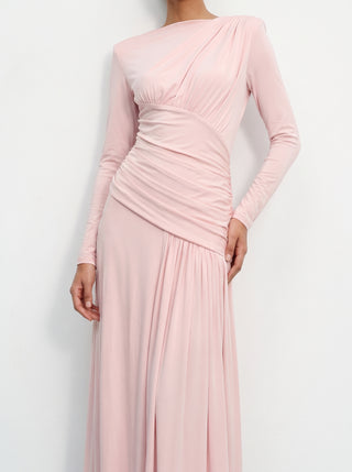 Amara Draped Gown – Blush