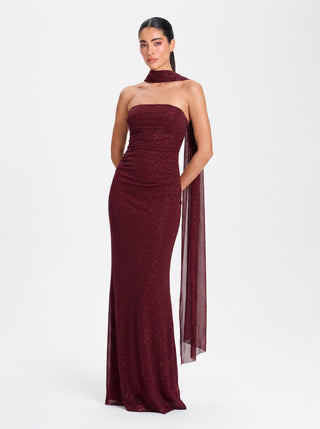 Noctyra Gown – Red Sparkle