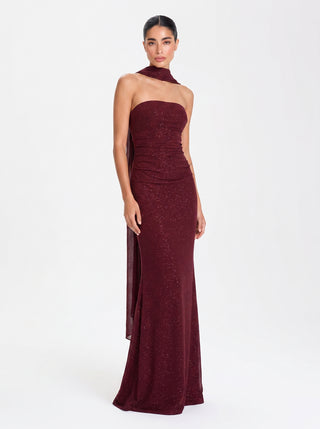 Noctyra Gown – Red Sparkle