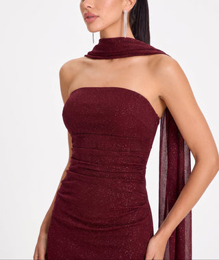 Noctyra Gown – Red Sparkle