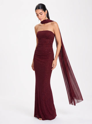 Noctyra Gown – Red Sparkle