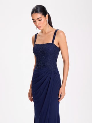 Velora Gown – Midnight Navy
