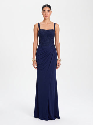 Velora Gown – Midnight Navy