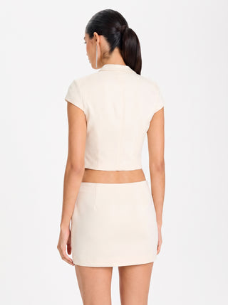 ADELISE Tailored Shirt – Ivory Pearl