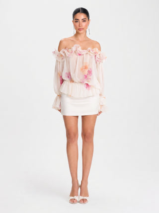 FLORIANE Romantic Top – Blush Garden