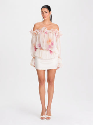 FLORIANE Romantic Top – Blush Garden