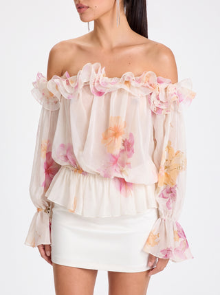 FLORIANE Romantic Top – Blush Garden