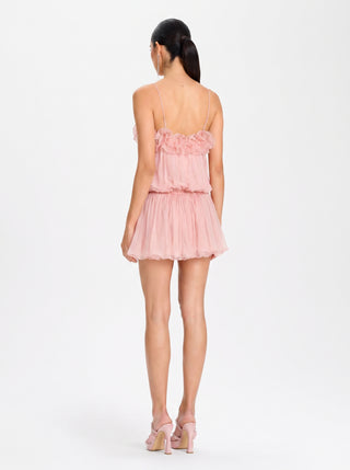 SOLENNE Ruffles Dress – Rose Mist