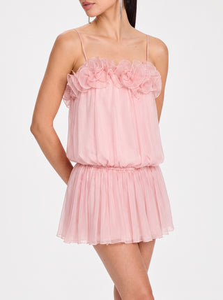 SOLENNE Ruffles Dress – Rose Mist