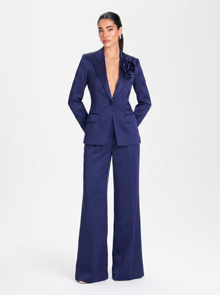 AMELIE Floral Tailored – Midnight Navy