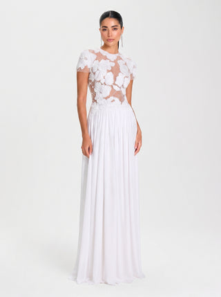 ÉVANGELINE Floral Dress – Bridal Pearl