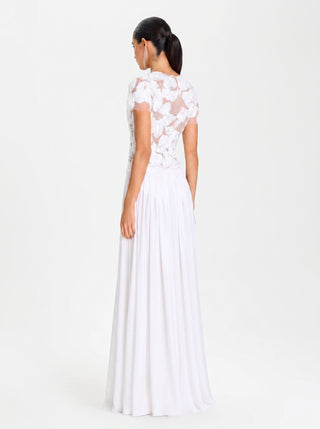 ÉVANGELINE Floral Dress – Bridal Pearl