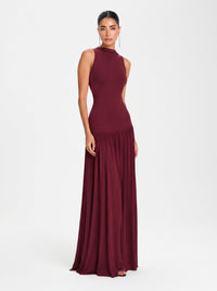 Valerie Fluid Grace Gown – Bordeaux Wine