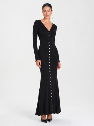 CELINE Timeless Ribbed – Midnight Black