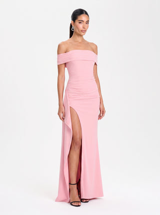 Marceline Slit Gown – Blush Pink