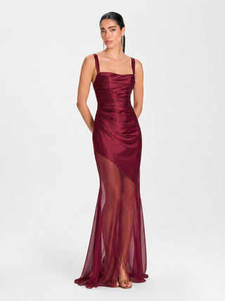 Serella Gown – Deep Garnet