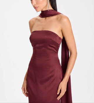 Solara Gown – Deep Garnet