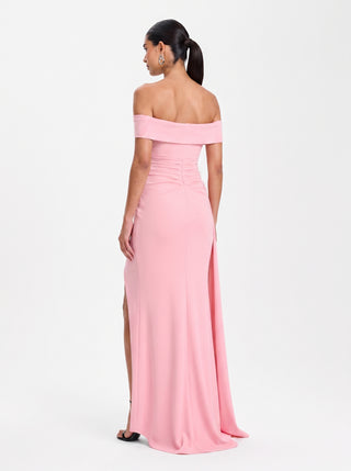 Marceline Slit Gown – Blush Pink