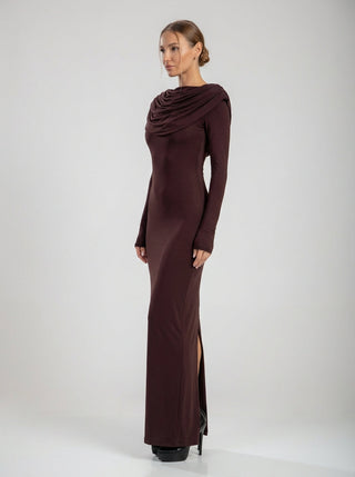 Noctra Gown – Coffee Brown