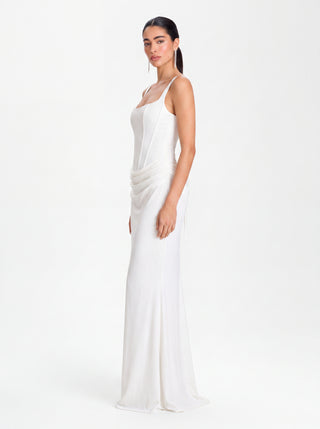 Nocturne Corset Gown – White