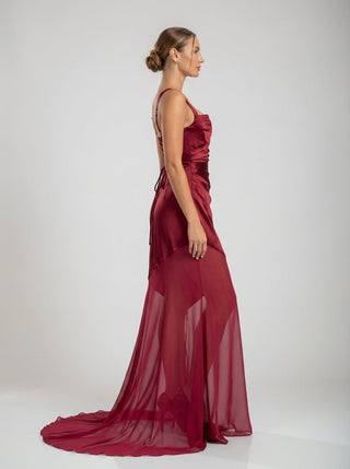 Eliza Gown – Burgundy