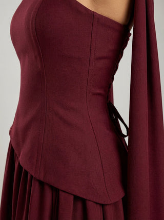 Seraphine Gown – Burgundy